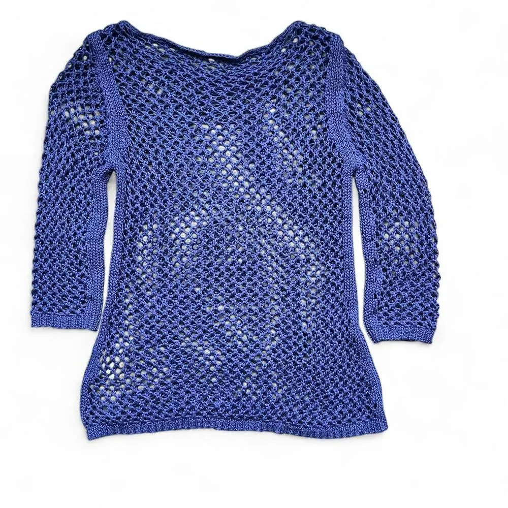 Purple crochet sweater